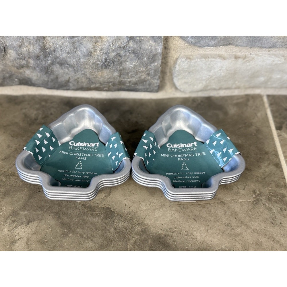 Cuisinart Bakeware Mini Christmas Tree Cake Pans 2 – 4 Piece Set (CMBM-4XMT) New - Picture 8 of 14